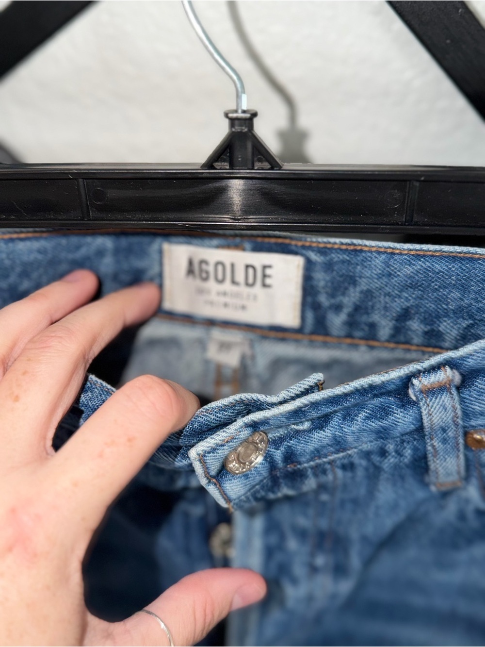 AGOLDE 90s Pinch Waist High Rise Straight Leg Jeans Distressed 28 - Picture 3 of 4